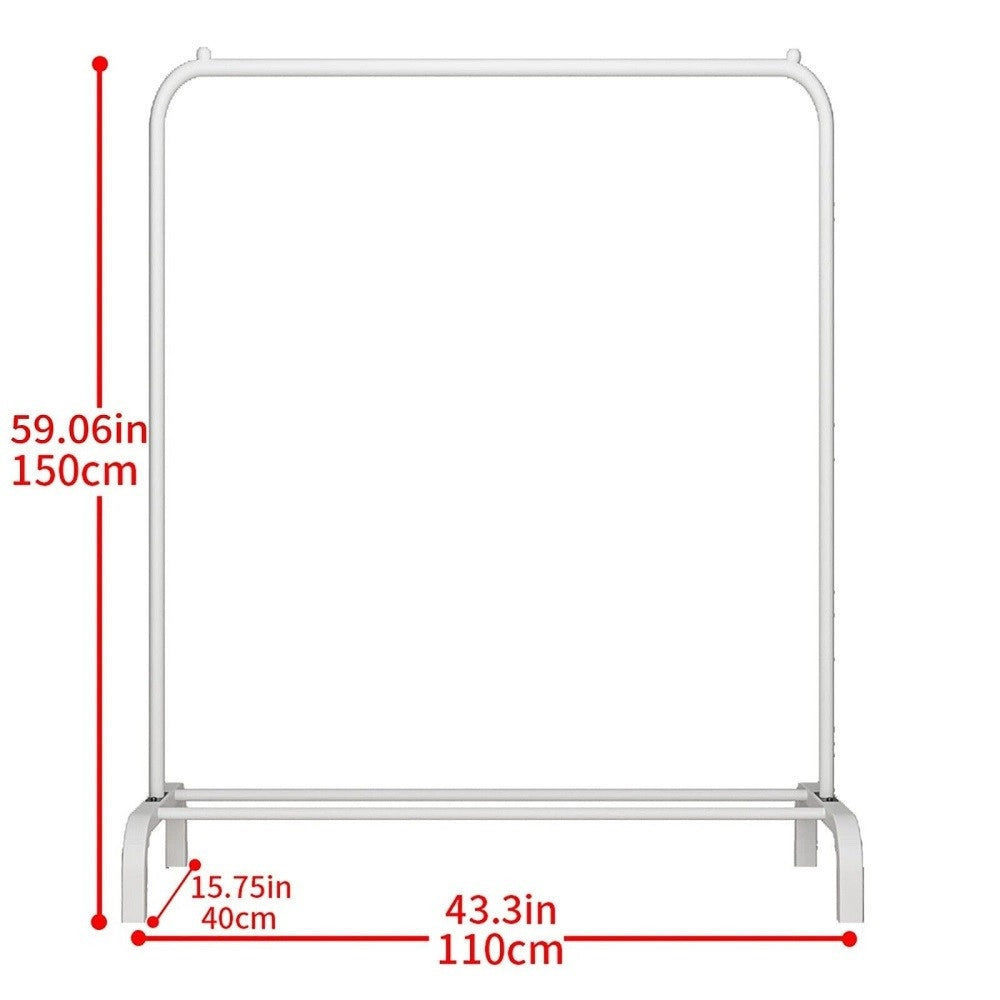 Trade Shop - Stand Appendiabiti Da Terra Attaccapanni Abiti 150 X 110 X 40 Mm Singolo Tw605 -