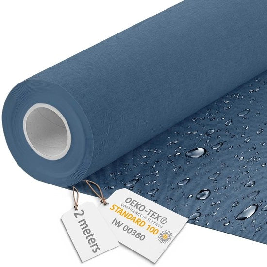 Tela Acquaparante per mobili, Tessuto inimitabile 160 cm largo - Tela impermeabile 220 g/m2 600D - Tela per ombrelli acquaparante per metro, Denim Dream 2M