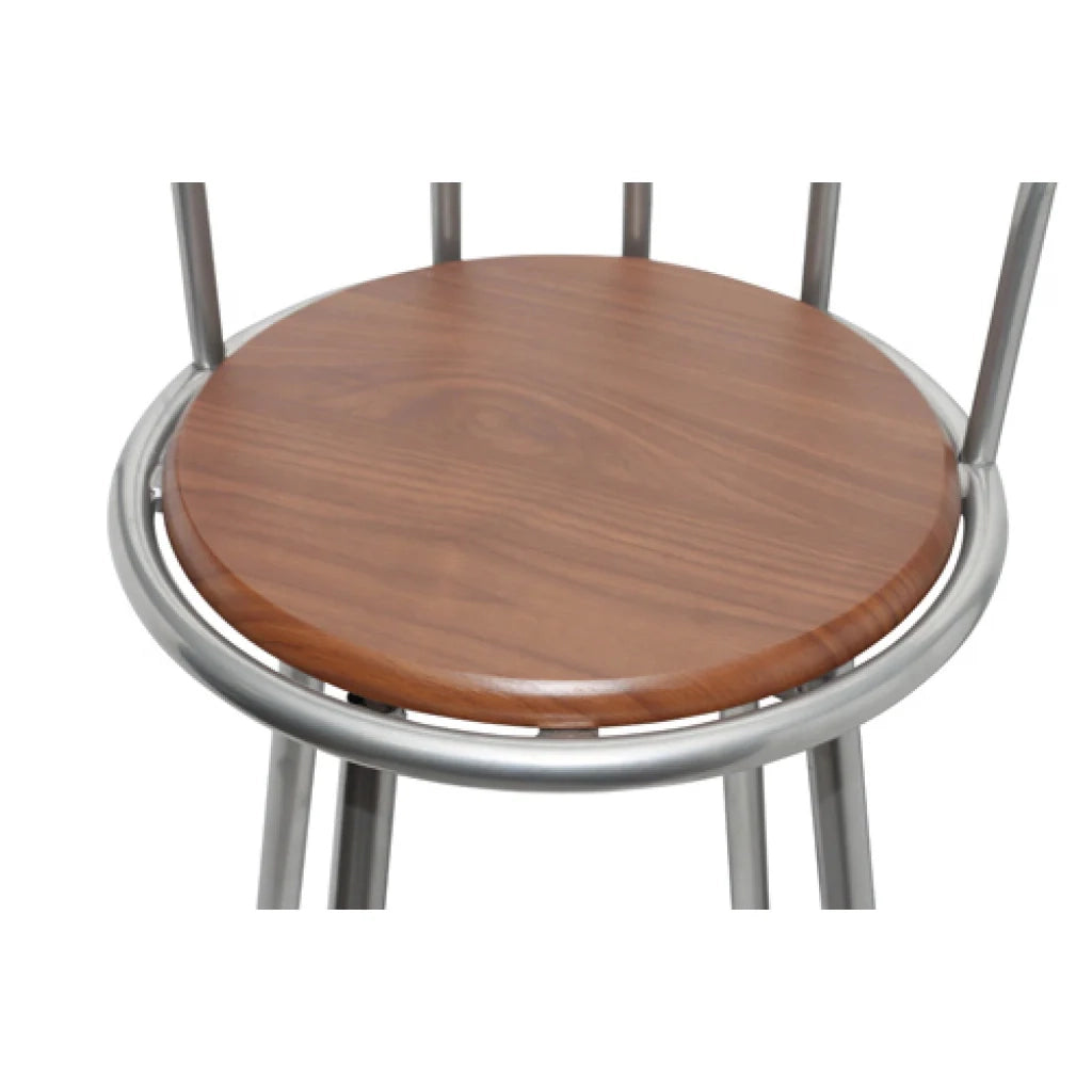 Set di 2 sgabelli da bar in legno marrone dal design moderno 1202010