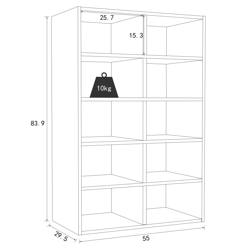Legno Strong Scarpiera H84 L55 P30 cm Mobile Porta Scarpe Salvaspazio a Ripiani Stabile e Robusto Colore Noce
