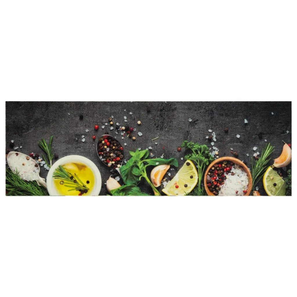 Tappeto da Cucina Lavabile Spezie 60x180 cm Velluto 4005609
