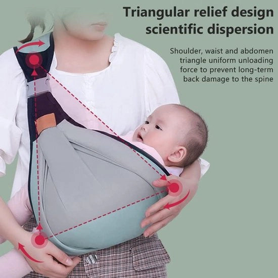 Draagdoek per neonato, ademabile con clip, asciugamano per neonato con 3D mesh, tas per neonati e bambini fino a 20 anni
