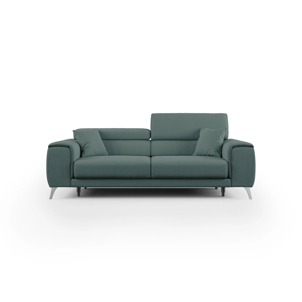 Fusion Divano con sedute allungabili in tessuto smacchiabile T05 215 cm verde