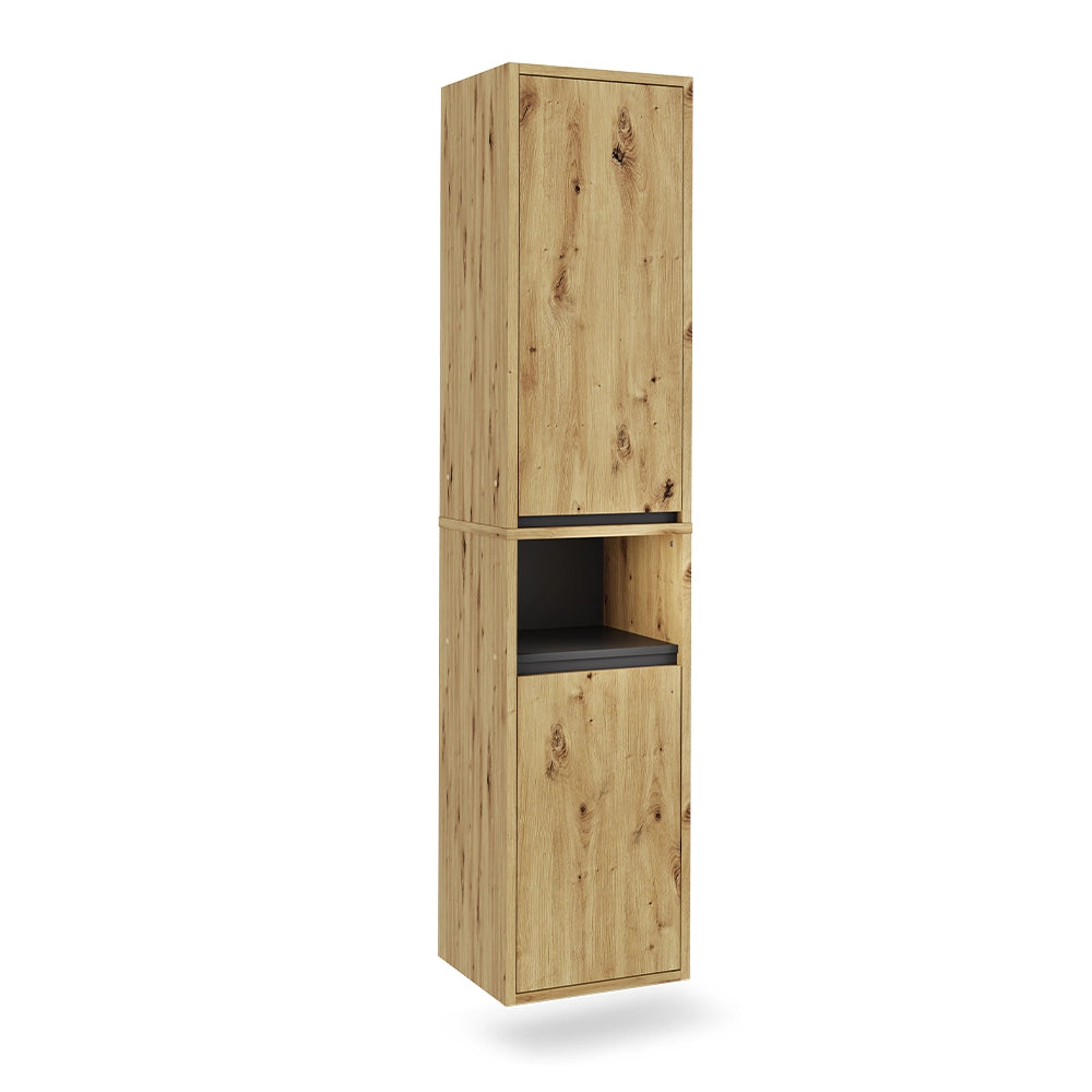 Vicco Mobile da bagno Artigiano/grigio 38 x 170 cm con 2 porte