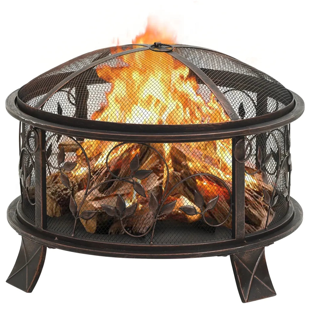 Braciere Rustico con Attizzatoio 67,5 cm XXL in Acciaio 311891