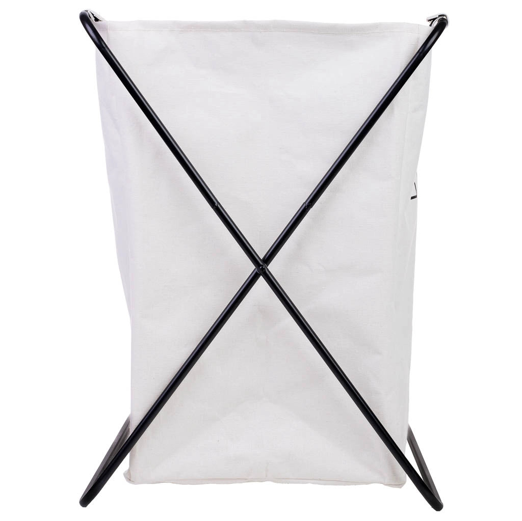 Cesto per la biancheria in metallo e tessuto 65.5x40x56h cm