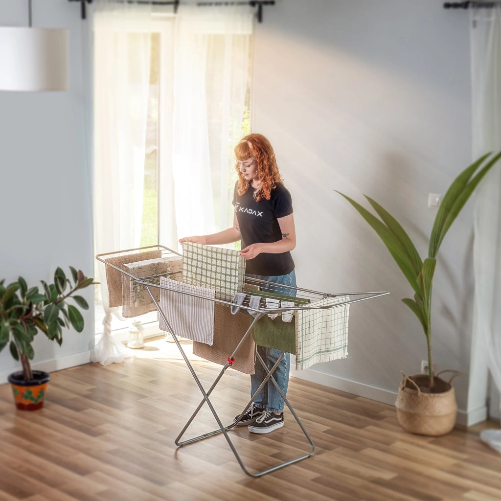 Stendibiancheria verticale KADAX, stabile, 18 m, pieghevole, grande