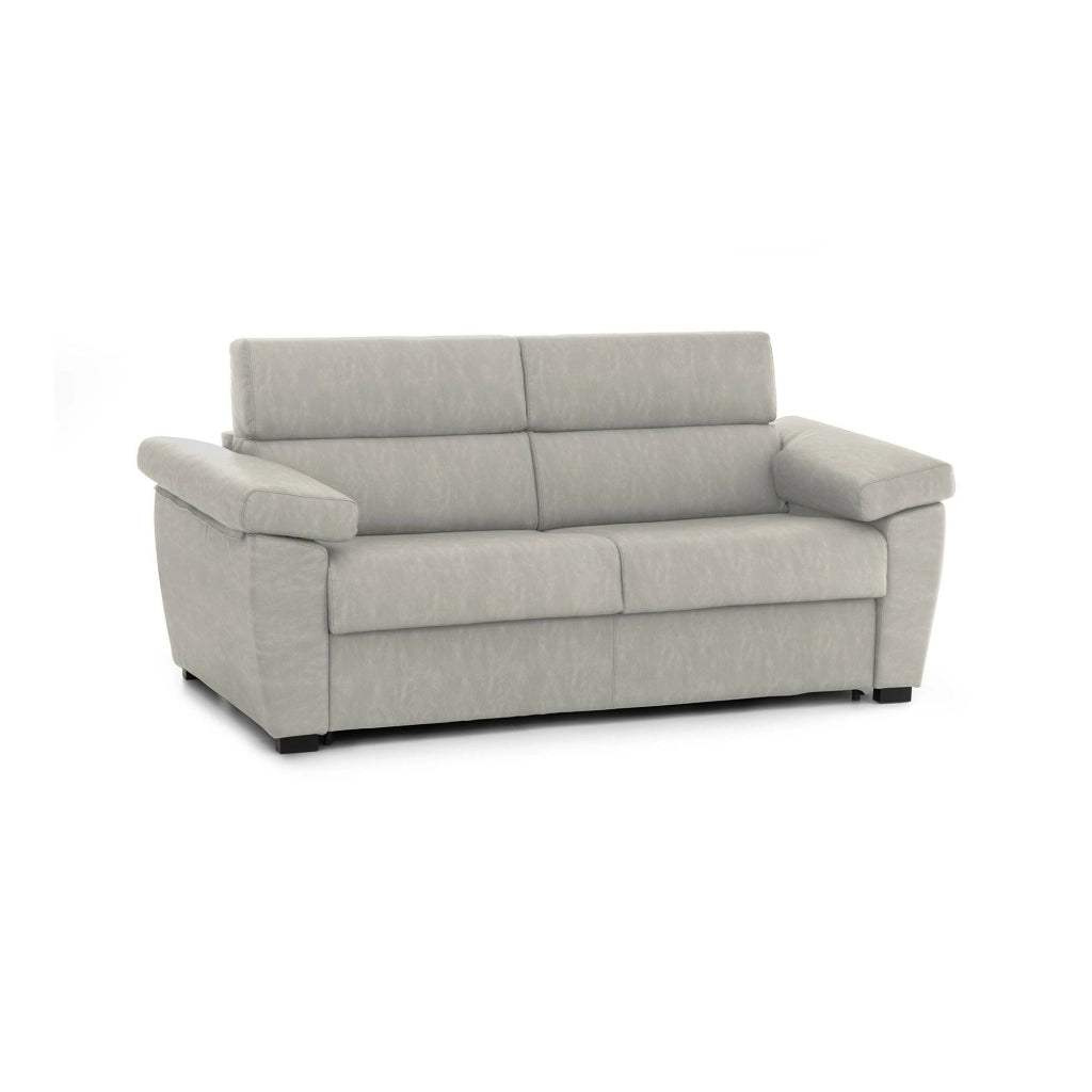 Giffone, Divano Fisso 3 Posti Sfoderabile Made in Italy, 225x95 cm Beige