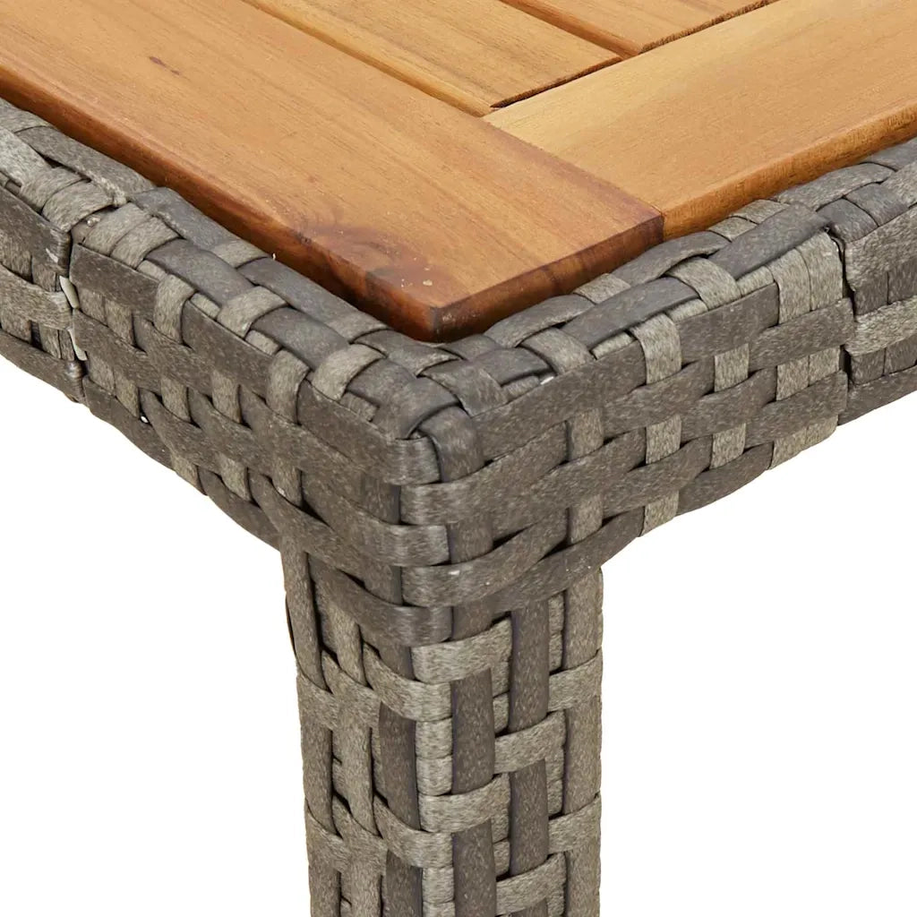 Tavolo da Giardino Grigio 90 x 90 x 75 cm polyrattan