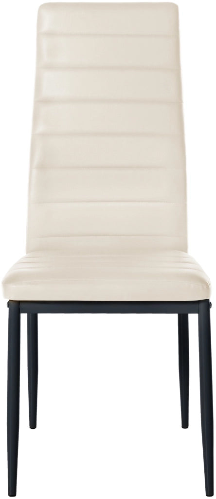 Set di 4 sedie da pranzo Mayfair crema,Finta pelle