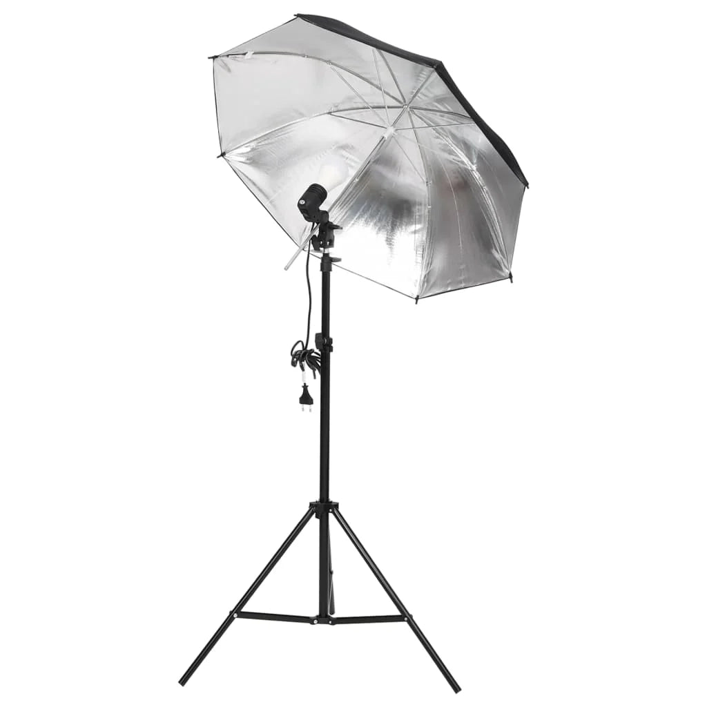 Kit per studio fotografico con illuminazione e fondale nero 02_0042431