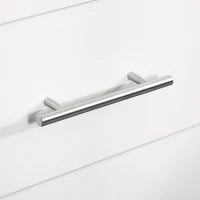 Cassettiera 4 Cassetti per Camera da Letto in Legno con Maniglie in Metallo, Bianco