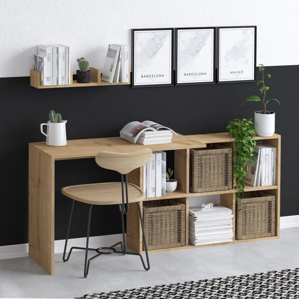 Scrivania in legno "Blake" 74 x 45 x 145 cm - Rovere