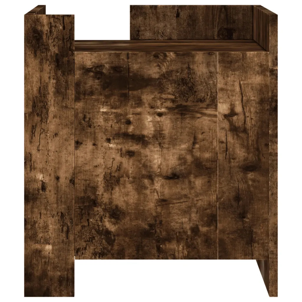 Comodino Rovere Fumo 45x50x50 cm in Truciolato 848301