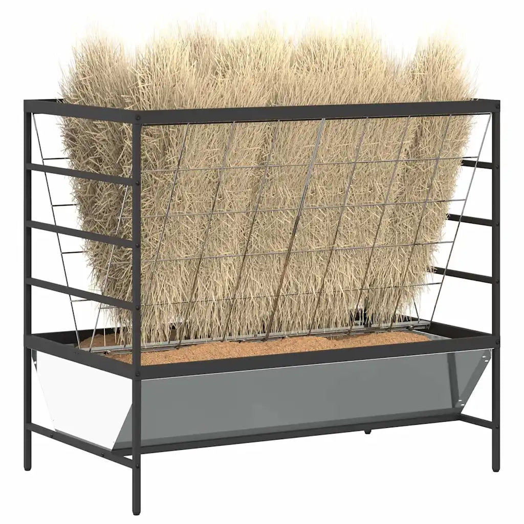 Mangiatore per Bestiame Argento 100 x 60 x 90 cm 874659