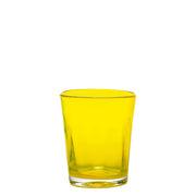 Zafferano Set 6 Bicchieri Bei Tumbler in Vetro Colorato Giallo, Lavorazione Artigianale a Mano Volante, Design Elegante per la Tavola Quotidiana