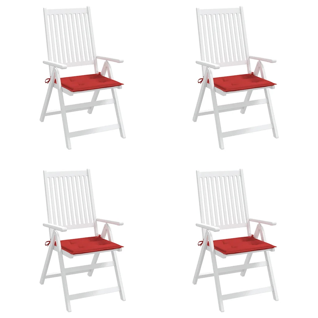 Cuscini per Sedia 4 pz Rossi 50x50x4 cm in Tessuto Oxford 314050