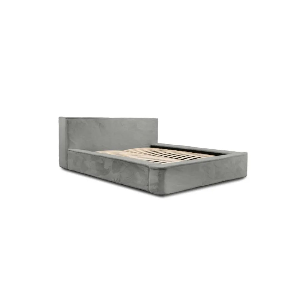 Letto contenitore ORLANE – Grigio Carbone minerale polare – 140x200 cm – Rete sollevabile – Design di alta gamma