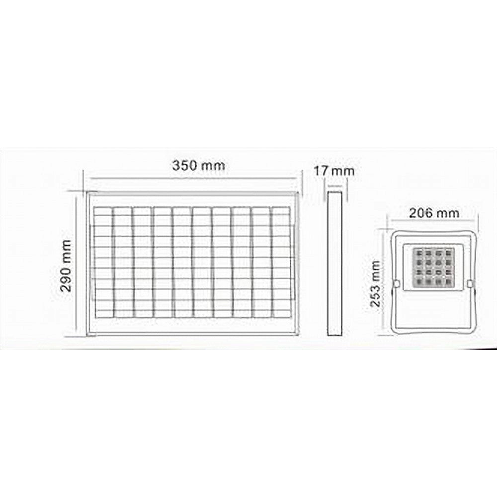Trade Shop - Faretto Faro Led Solare 100w Telecomando Ip65 Luce Bianca Fredda 6500k S01f-100w -