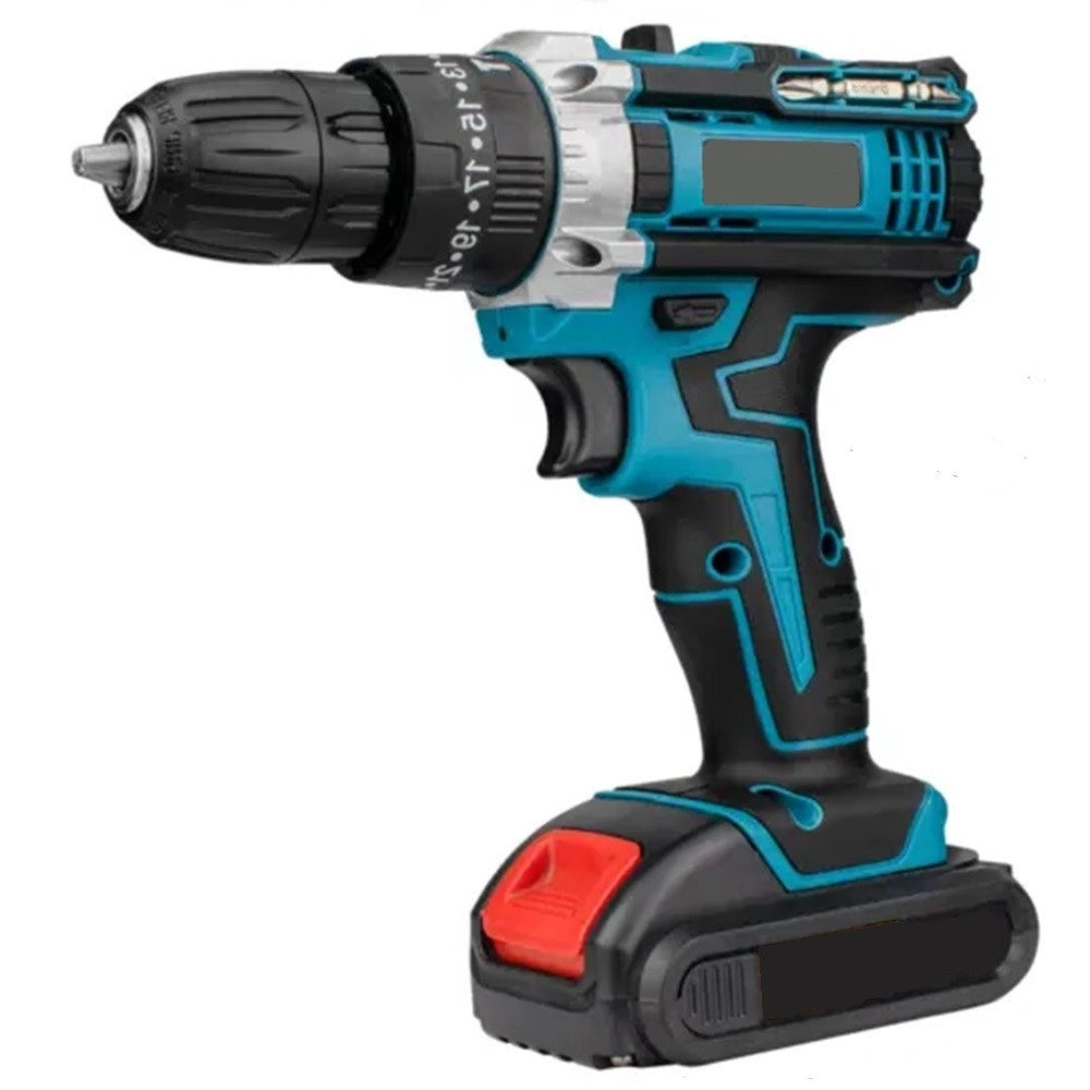 Trade Shop - Kit 118pz Valigetta Attrezzi Con Trapano Avvitatore A 2 Batteria 48v Motore Brushless -