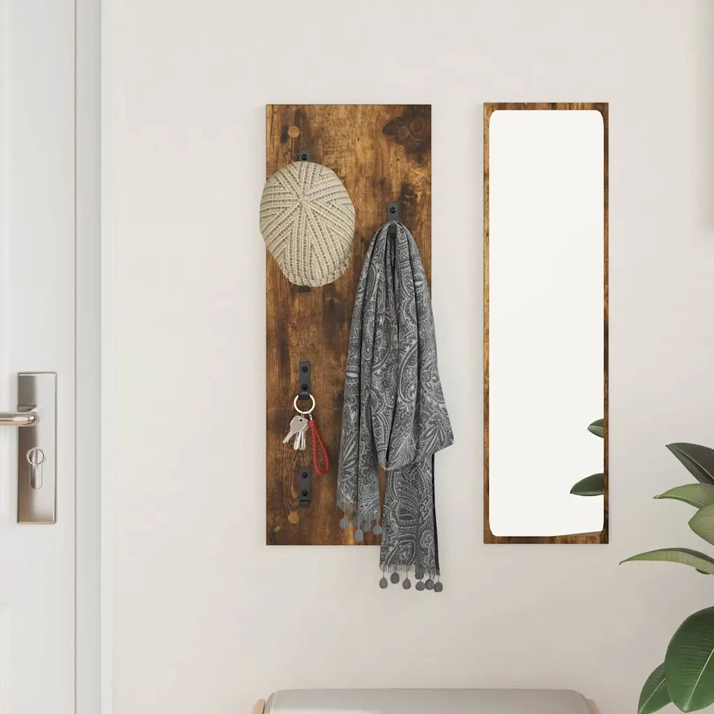 Appendiabiti a muro Rovere fumé 30 x 1,5 x 80 cm 874471