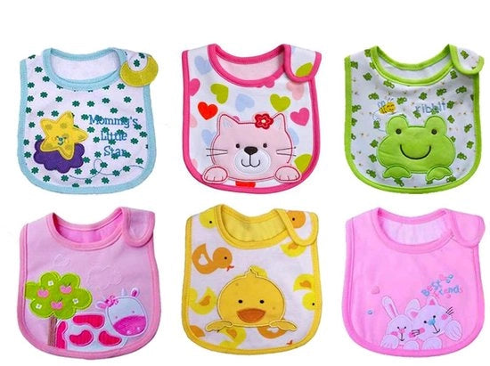 Set di Slabbettti Acquistabili per Neonati con Chiusura con Cinturini per Bambini Maschi e Femmine Unisex (Rosso)