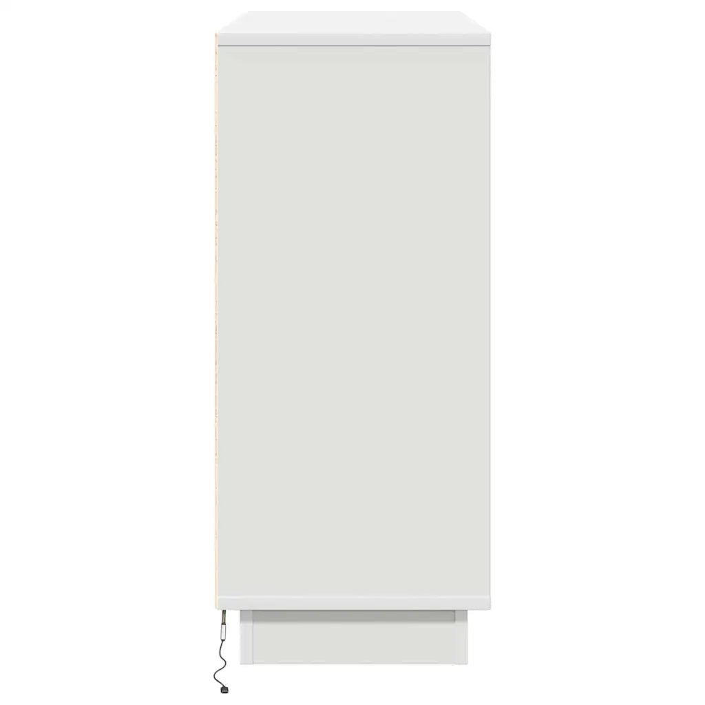Madia LED Bianco 90 x 32 x 75 cm Legno multistrato 869682