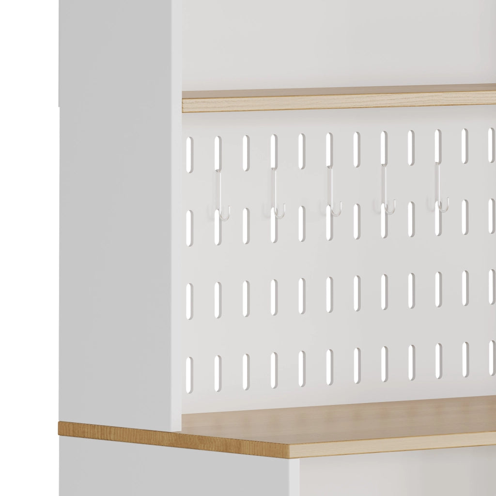 Credenza con 4 Ante e 2 Cassetti ¨C Xylo ¨C Bianco con Maniglie Argento