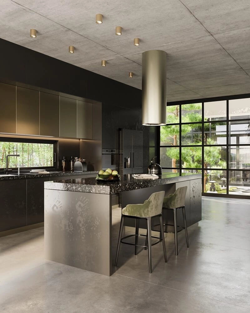 Spot soffitto moderno oro FORM GU10 50W IP65 Maxlight