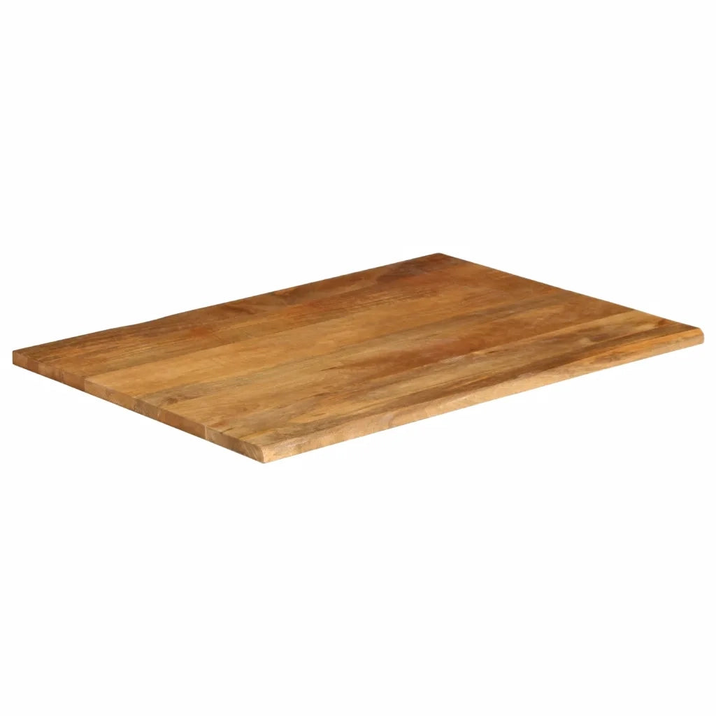 Piano Tavolo Bordi Vivi 100x80x3,8cm in Legno Massello di Mango 370604