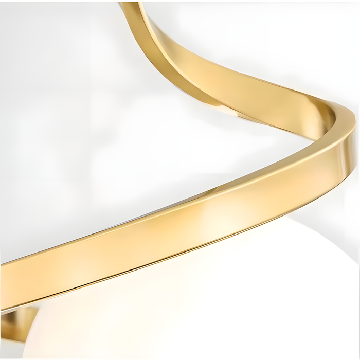 Lampada A Sospensione A Spirale Con Sfera In Vetro APP1733-1CP Oro