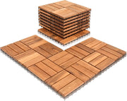 Pavimentazione in legno di acacia 30x30 cm per esterni, pavimenti in legno di acacia, pavimenti in legno di acacia, pavimenti in legno di acacia, 44 pezzi, 4 m², pavimenti in legno di acacia, pavimenti in legno di acacia, 30 cm x 30 cm x 2,4 cm.