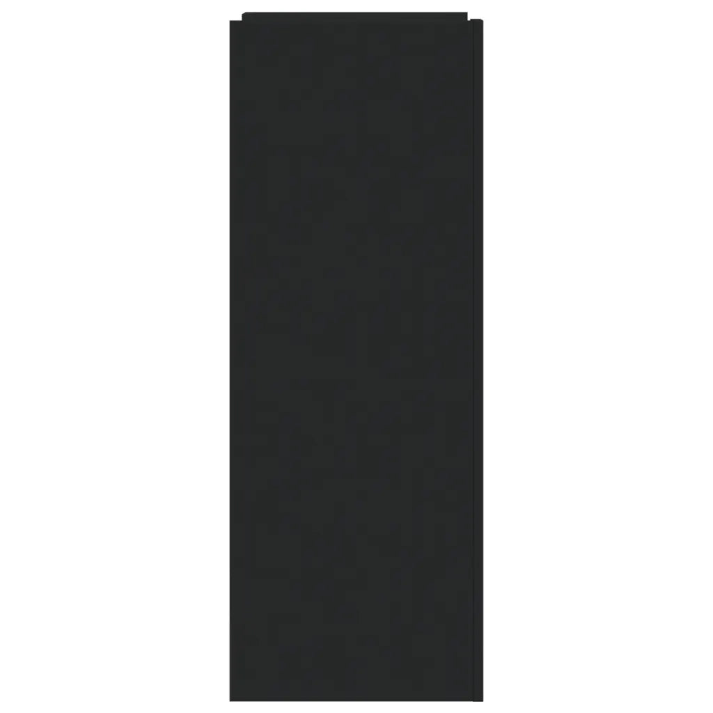 Scarpiera Nera 52x37,5x100 cm in Legno Multistrato 848445