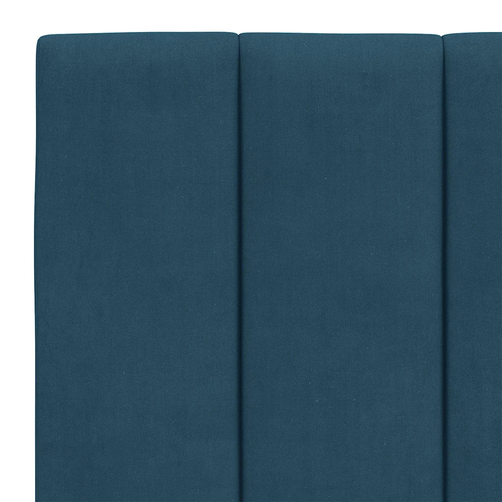 Giroletto con Testiera Blu 140x200 cm in Velluto
