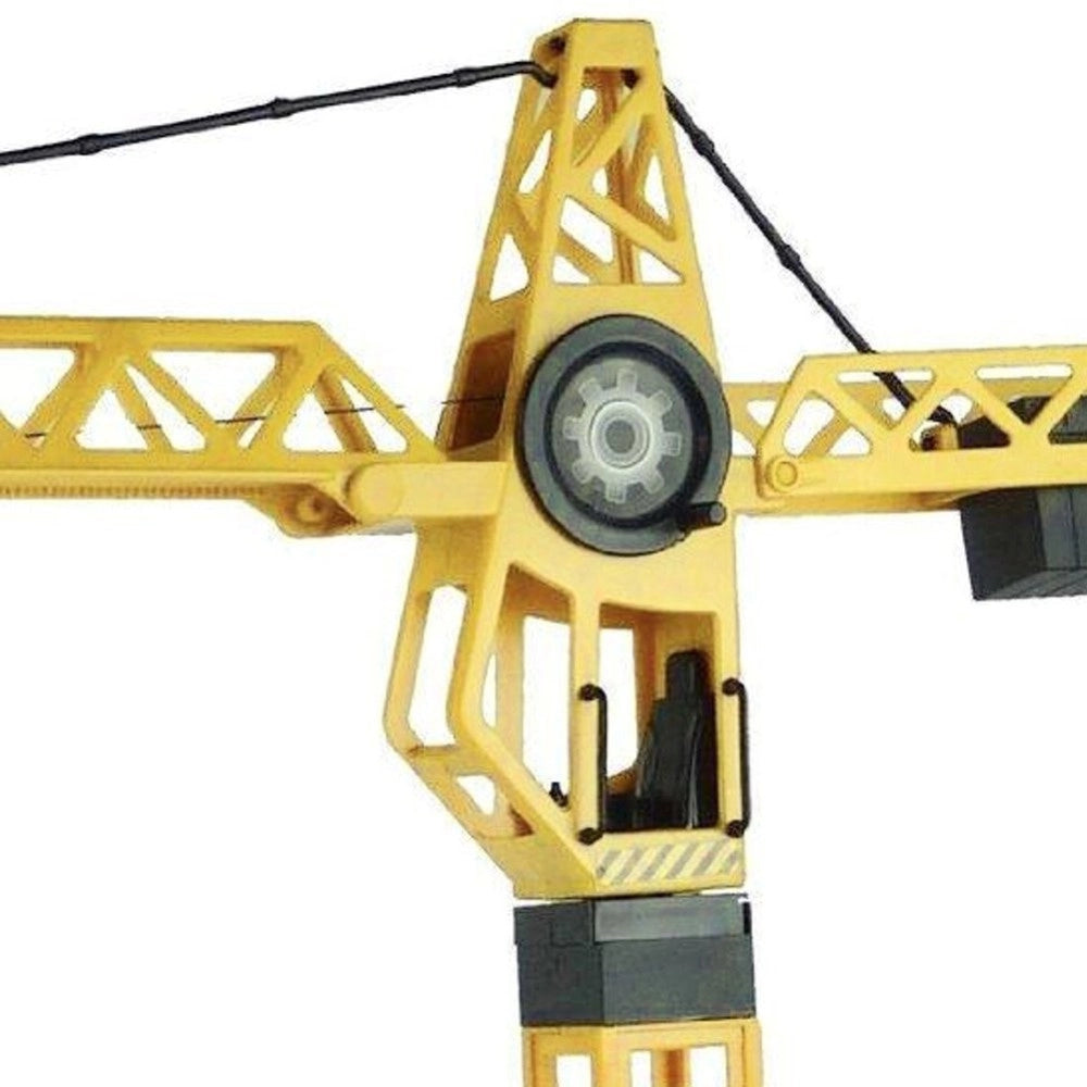 Trade Shop - Gru Cantiere Giocattolo Per Bambini Con Rotazione E Sollevamento 57cm -