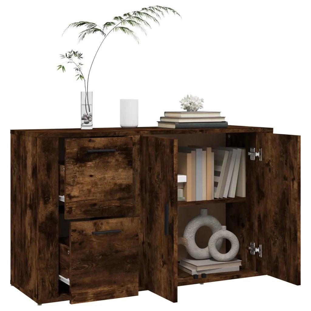 Credenza-Buffet-Armadio da cucina Rovere Fumo 100x33x59,5 cm in Legno Multistrato