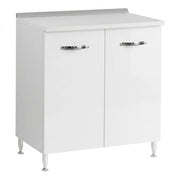 MOBILE BASE PER CUCINE COMPONIBILI L.85 x P.50 x H.85. - 2 ante - col. bianco  - LINEA AZZURRA