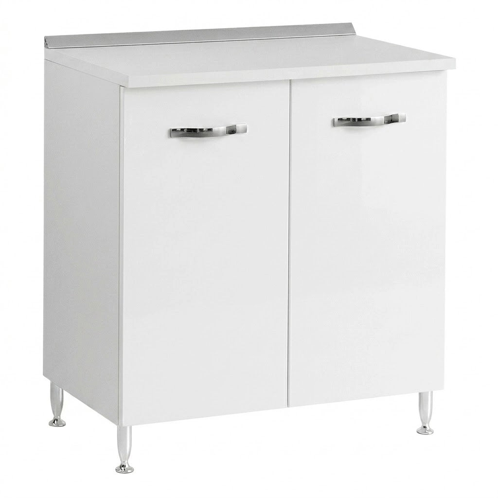 MOBILE BASE PER CUCINE COMPONIBILI L.85 x P.50 x H.85. - 2 ante - col. bianco  - LINEA AZZURRA