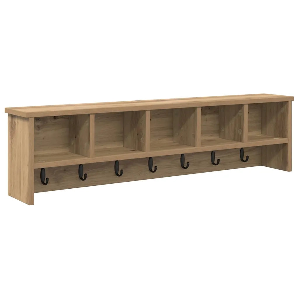 Appendiabiti a muro Rovere artigianale 100 x 16 x 26 cm 874330