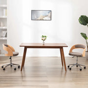 Sedie da Pranzo Girevoli 2 pz Grigio Talpa in Legno e Tessuto  cod mxl 48212