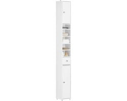 Cassettiere bagno Opacchiatura colonnare bagno Armadio bagno WC  L20xP20xH180cm - Bianco