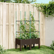 Fioriera da Giardino con Traliccio Marrone 80x40x142,5 cm in PP 367955