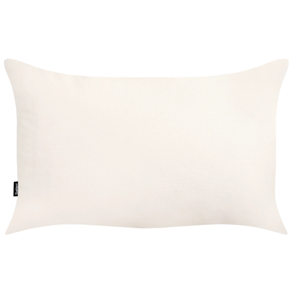 Set di 2 cuscini in cotone arancione bianco grigio 30 x 50 cm motivo geometrico nappe retrò boho