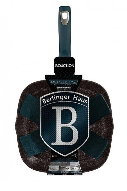 Berlinger Haus BH-1873 Padella per griglia in granito - Pentolame antiaderente 28 cm