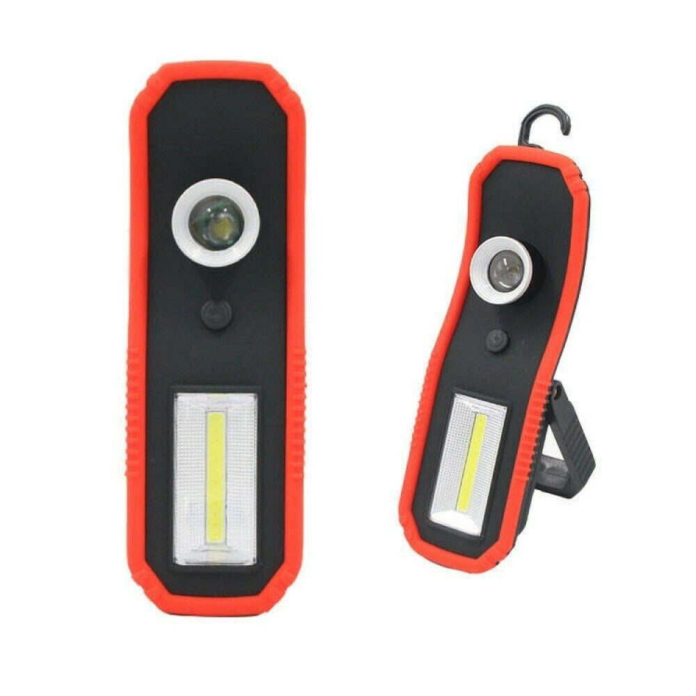 Trade Shop - Lampada Torcia Lavoro Led Calamita Magnetica Ricaricabile Con Gancio Hc-919 -