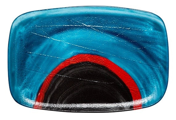 Piatto piano da Tavola rettangolare in Vetro Eclissi 32 x 21 cm