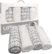 Set di asciugamani per bambini in tessuto mousseline, 4 pezzi, 70 x 70 cm, cotone, unisex