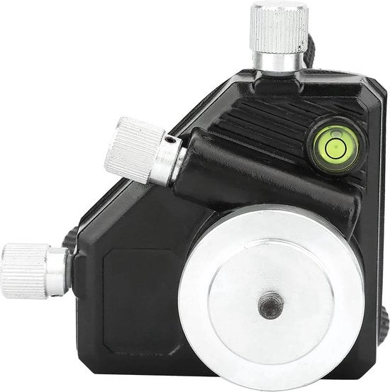 Adattatore di livello laser a 360 gradi con piede rotante regolabile a microscala - connettore di stativo in alluminio con vite 1/4".