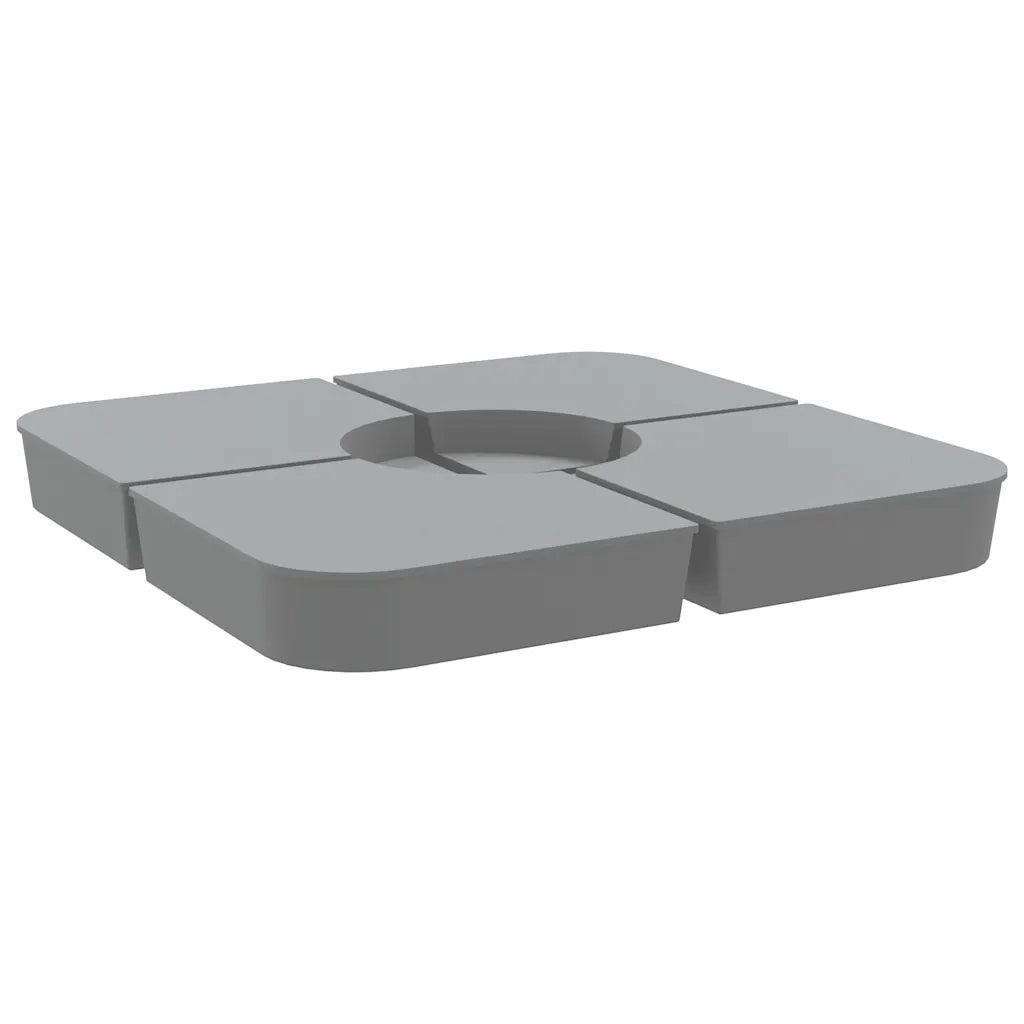 Set Base per Ombrellone-Supporto per ombrellone 4 pz con Supporto a Croce 100 kg PP 369562