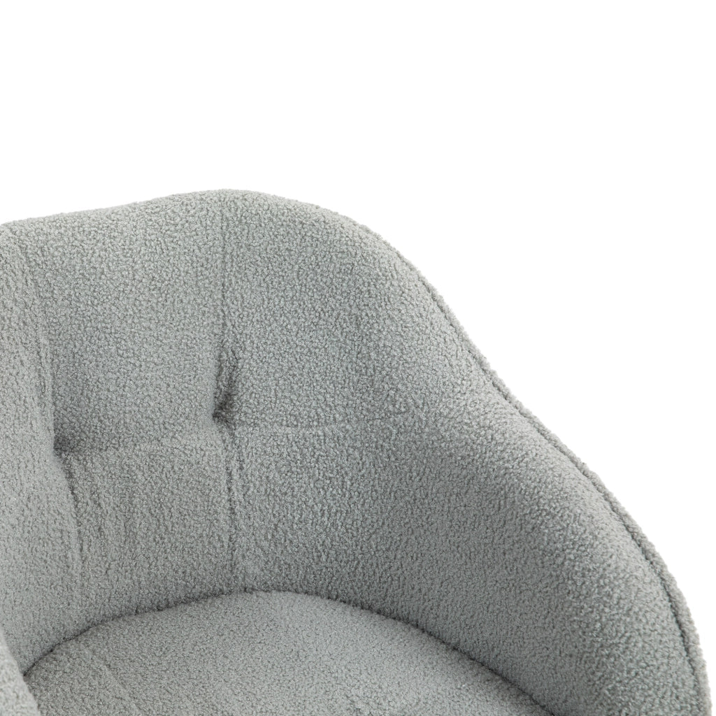 Sedia da ufficio ergonomica ¨C Xylo ¨C tessuto teddy grigio con funzione dondolo 56x61x86 cm